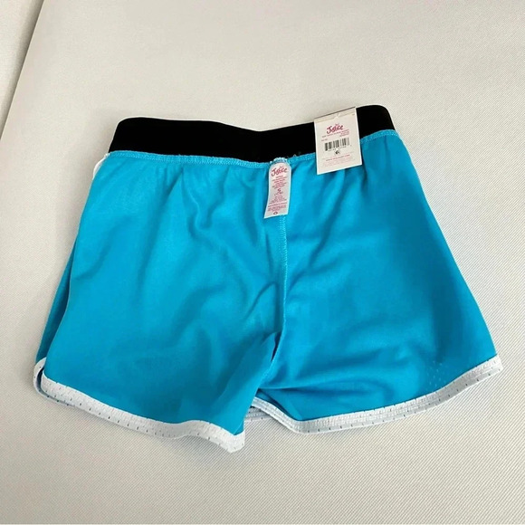 Justice Girls Core Solid Mesh Shorts Blue/Black Elastic Waist size Small (7/8) - Picture 10 of 12